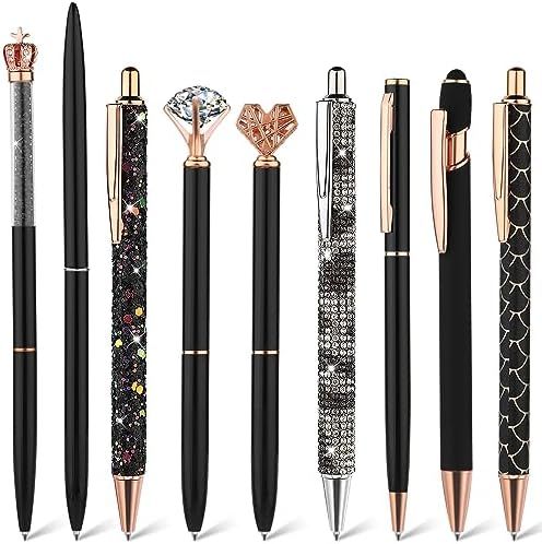 Bewudy 9 PCS Crystal Pens